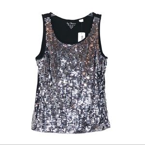 CHICOS SLEEVELESS SEQUIN TOP
